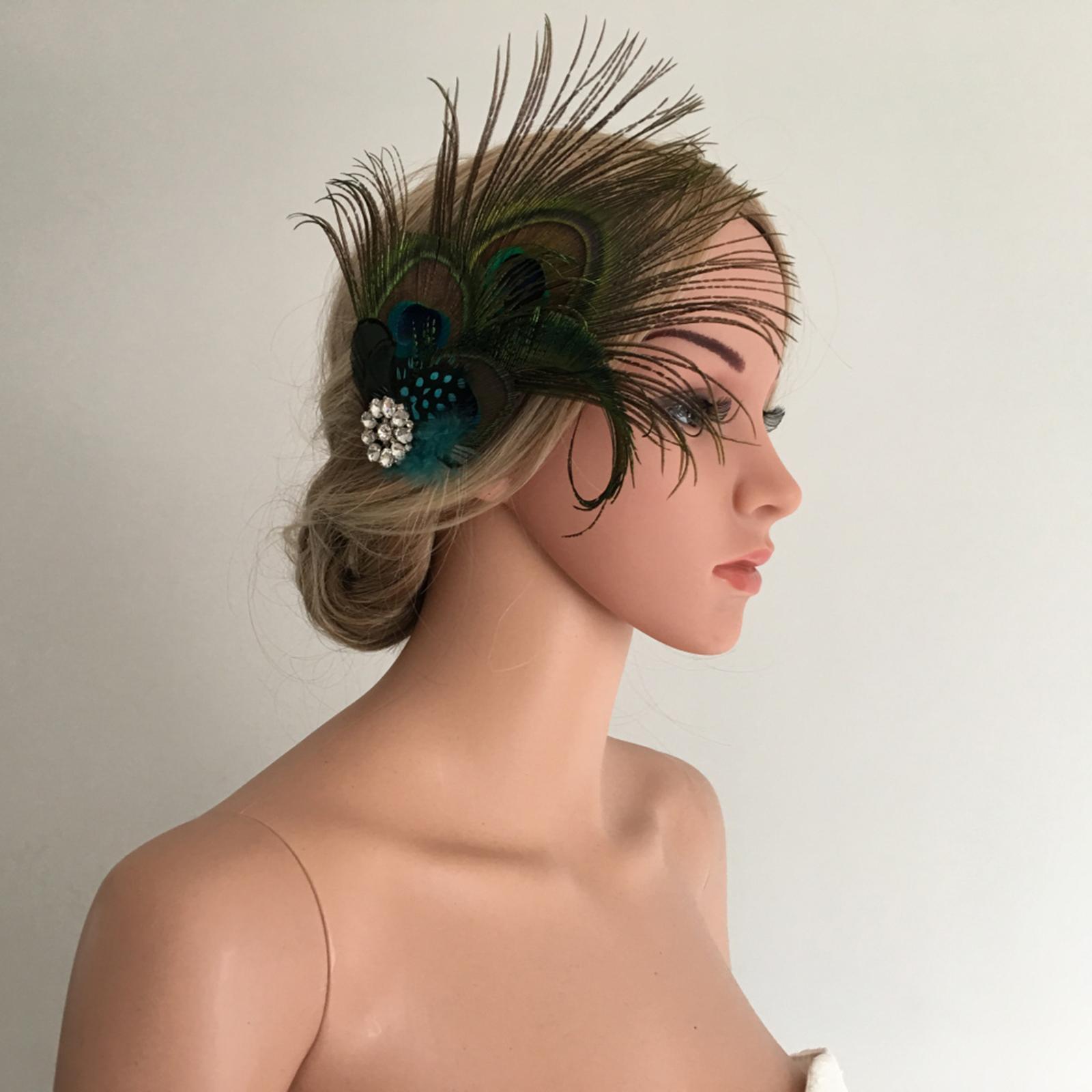 peacock feather headpiece - peacock feather headband