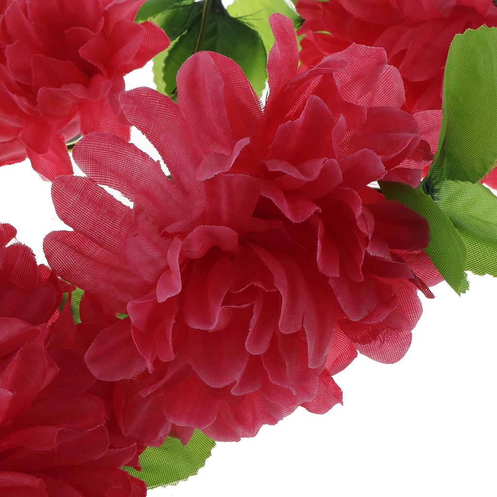 2xArtificial Silk Chrysanthemum Flower Funeral Memorial Mourning Garland 4
