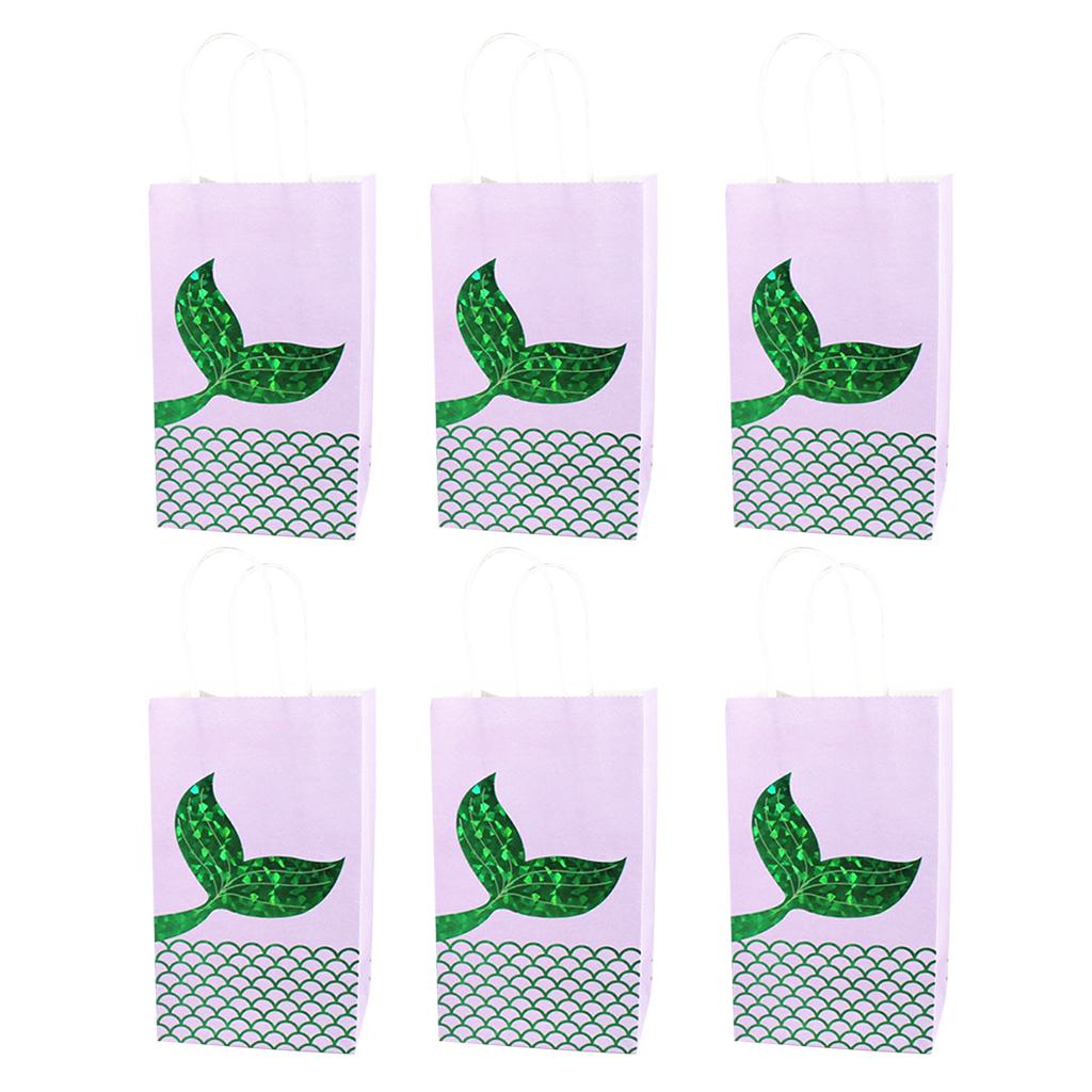 Personalised Paper Gifts Bags Party Wedding Favour Mermaid Bags Green