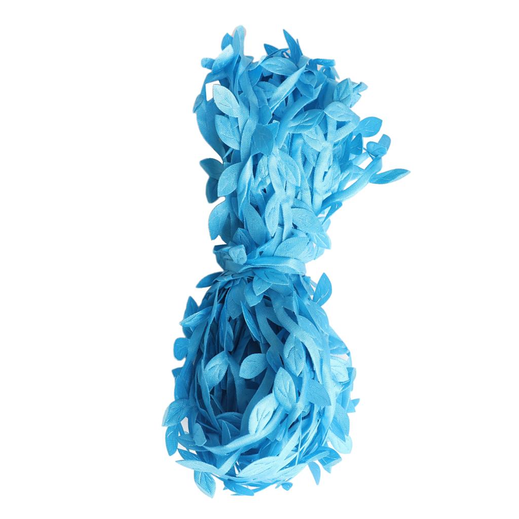 20 Meters Artificial Fabric Leaf Garland Ribbon Trims DIY Crafts Blue