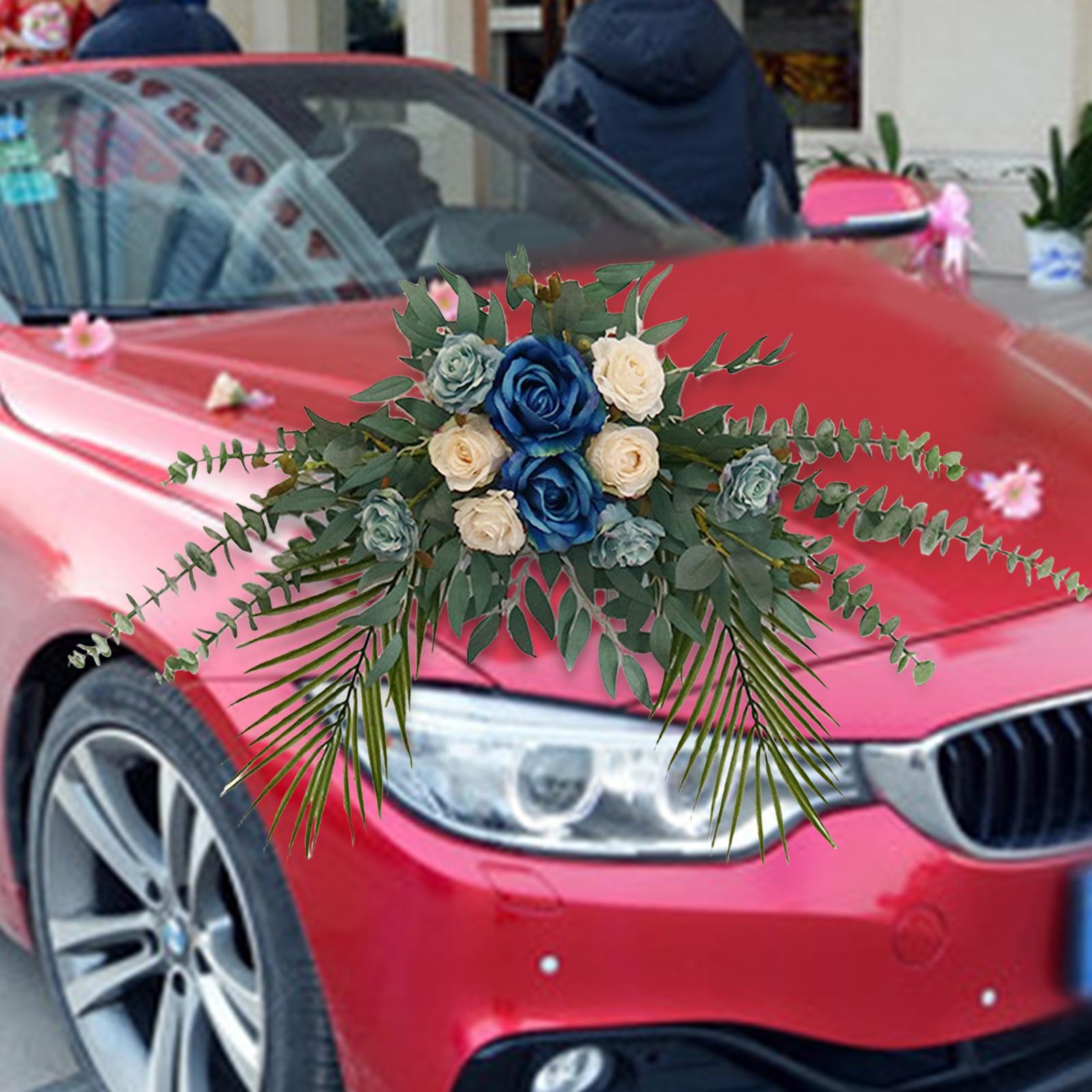 Silk Floral Centerpiece Arrangement for Wedding Engagement Party Blue