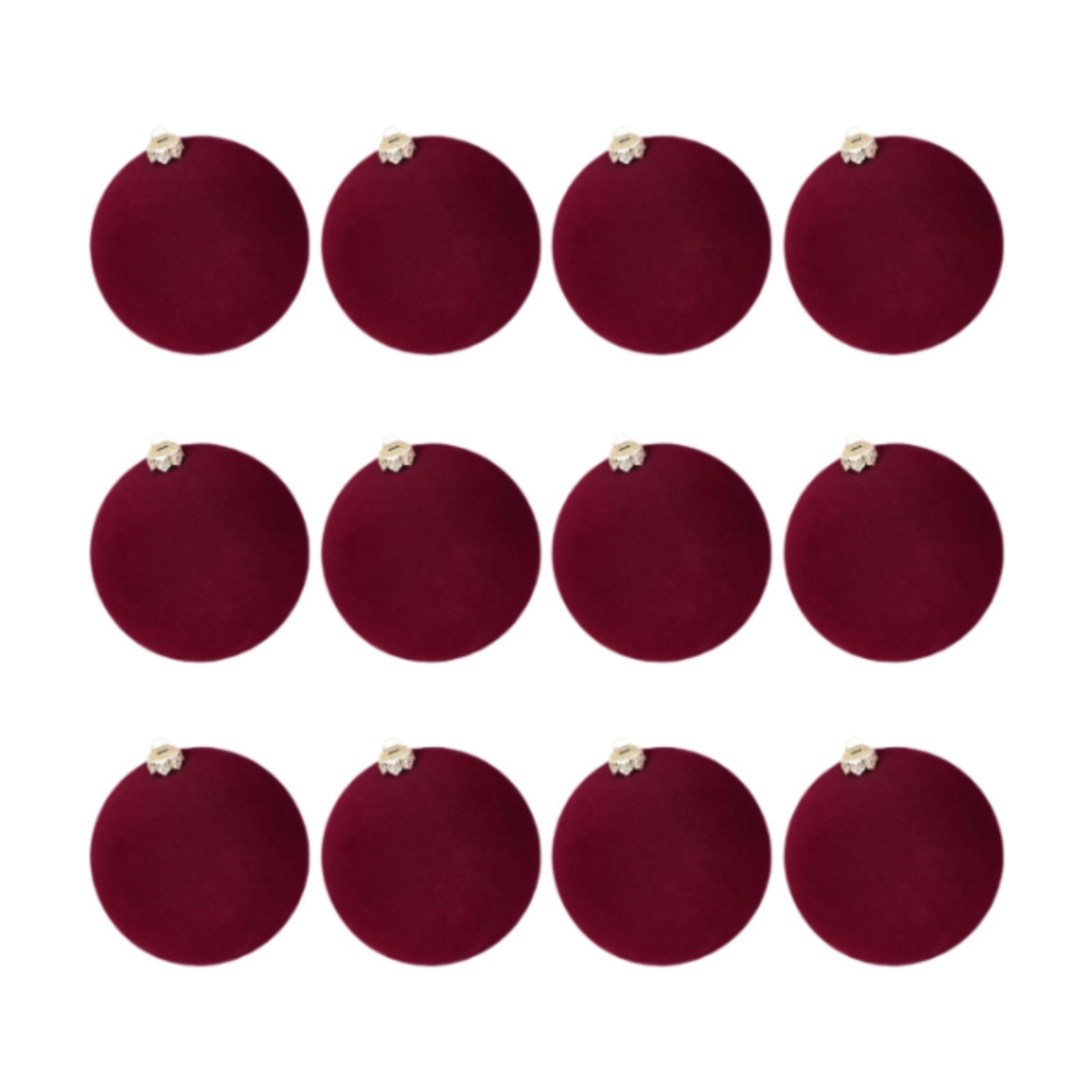 Flocked Christmas Ball Ornaments