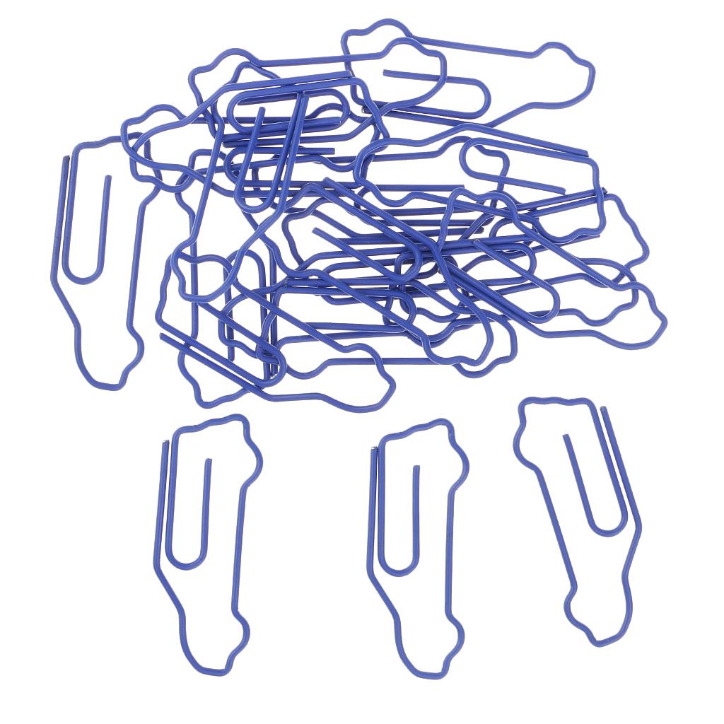 4x20 Pcs Blue Car Shape Paper Clips School Office Stationary Clips Bookmarks