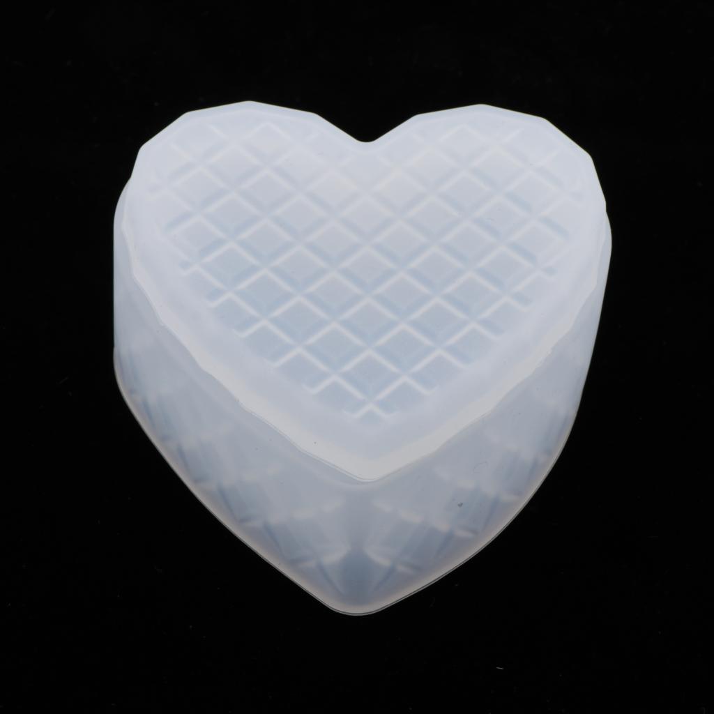 Heart Silicone Mold Resin Mould Pendants Container Model Beaded Storage