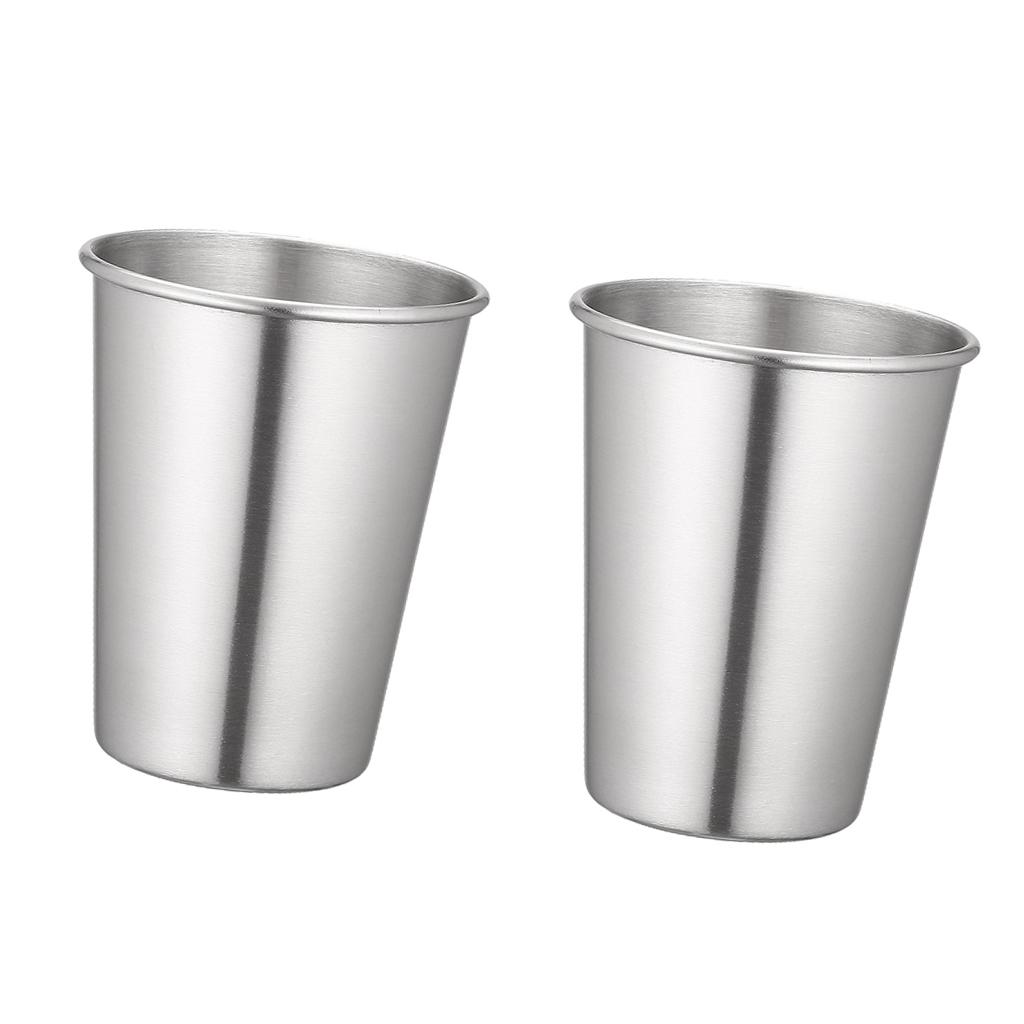 4 Psc Stainless Steel Cup Mug Drinking Coffee Beer Tumbler Travel 