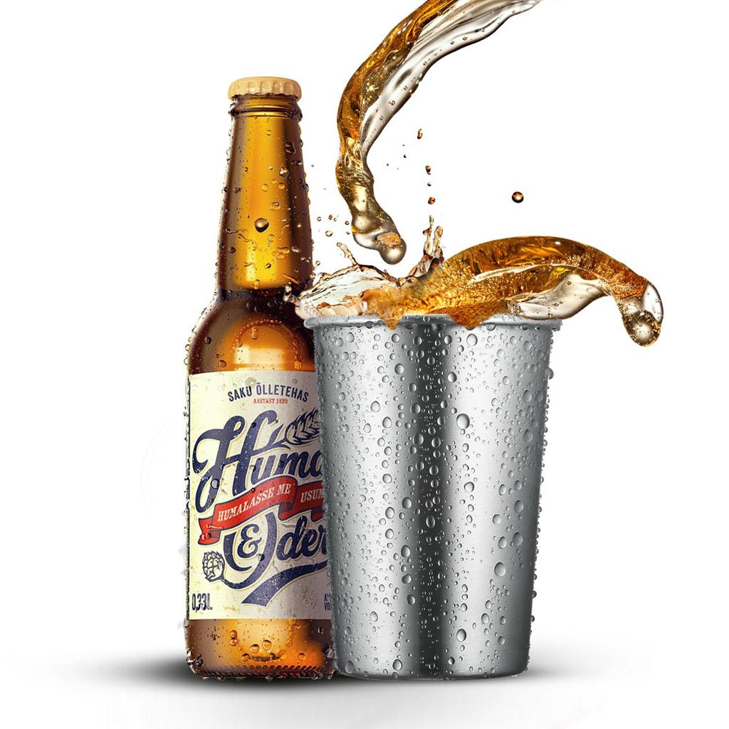 4x2 Piece Stainless Steel Cup Mug Drinking Coffee Beer Tumbler Travel 50ml