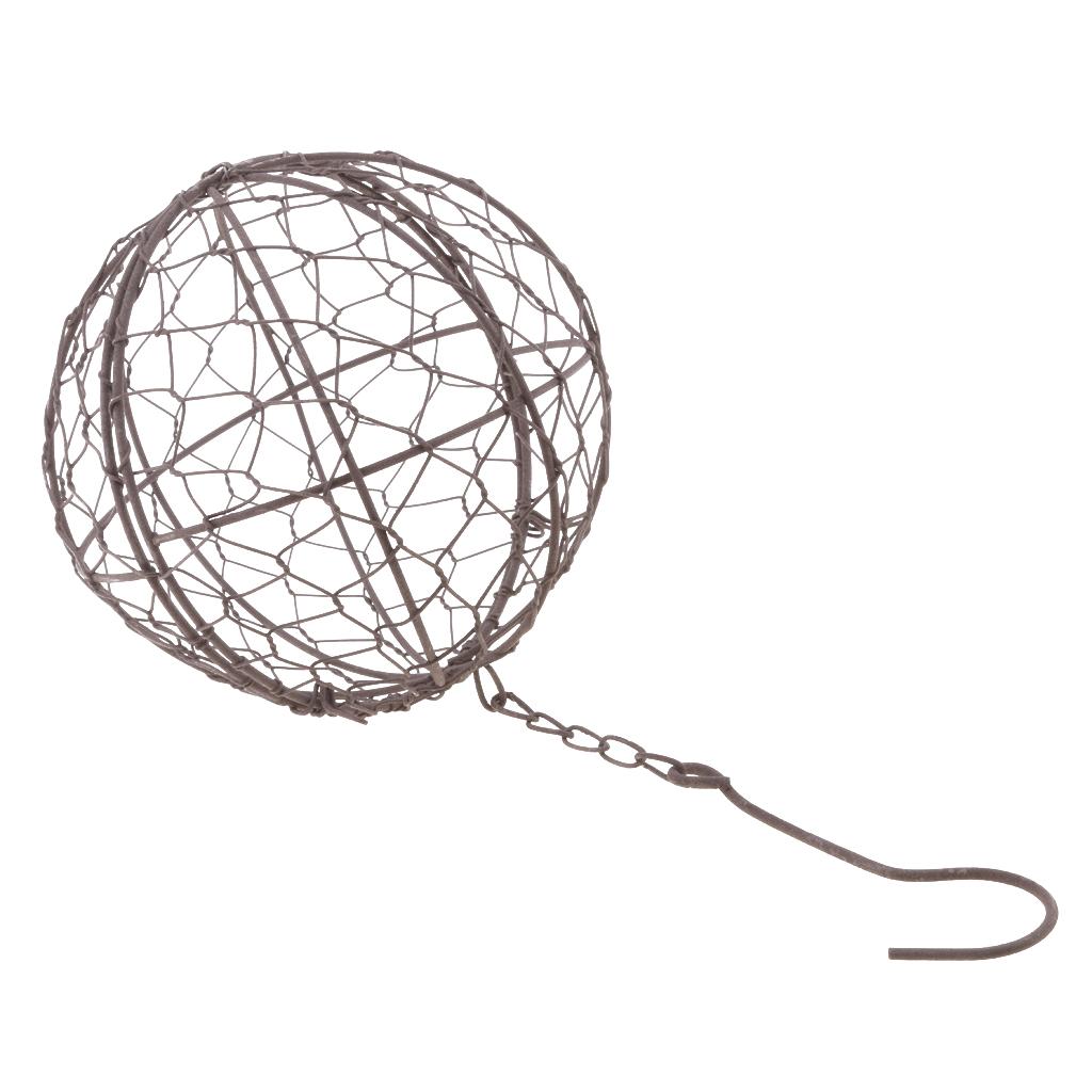 6x26cm Iron Wire Wreath Frame Succulent Pot Plant Holder 15cm Ball Shape