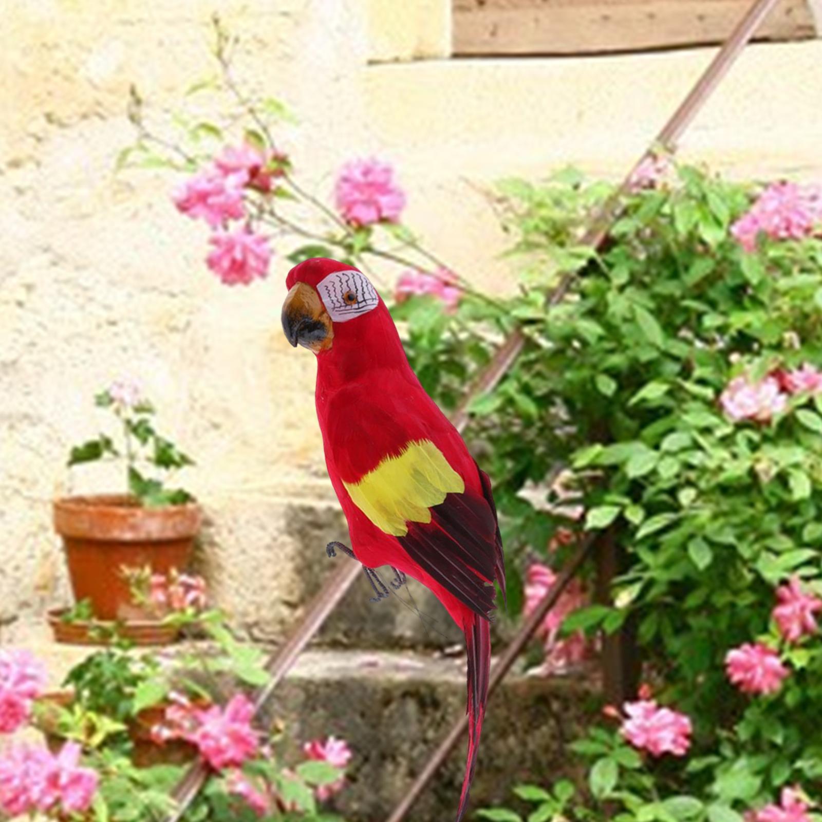 Artificial Animal Feather Fake Bird Taxidermy Garden Home Decor