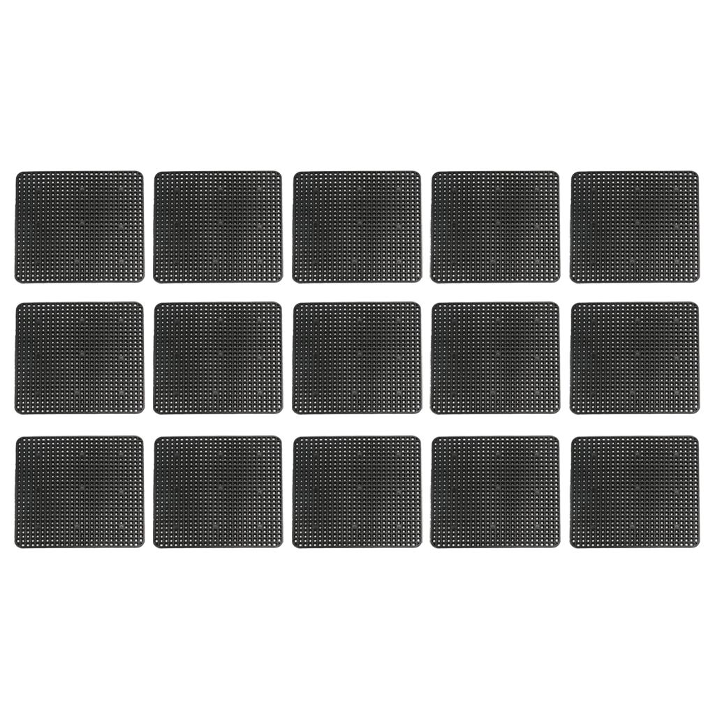 Square Plastic Drainage Mesh Sheet Bonsai Flowerpot Bottom Net 10x10cm_15Pcs