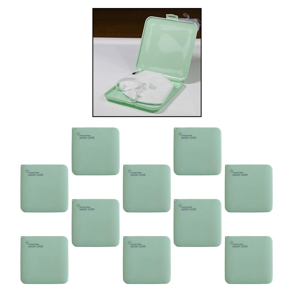 Portable Face Mask Storage Bag, Pollution Prevention, Dustproof Green 10pcs