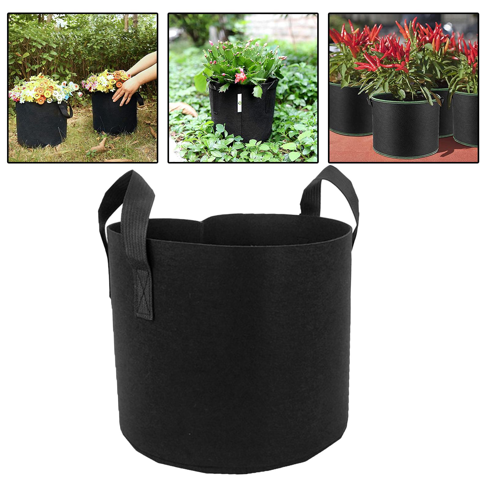 Grow Bags Garden Non-Woven Aeration Plant Vegetables Fabric Pot 50 Gallon