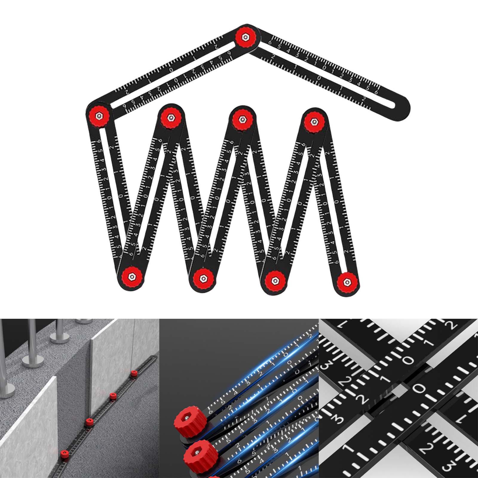 Aluminium Alloy Multi Angle Ruler Positioning Tools for Carpenter 9 Section