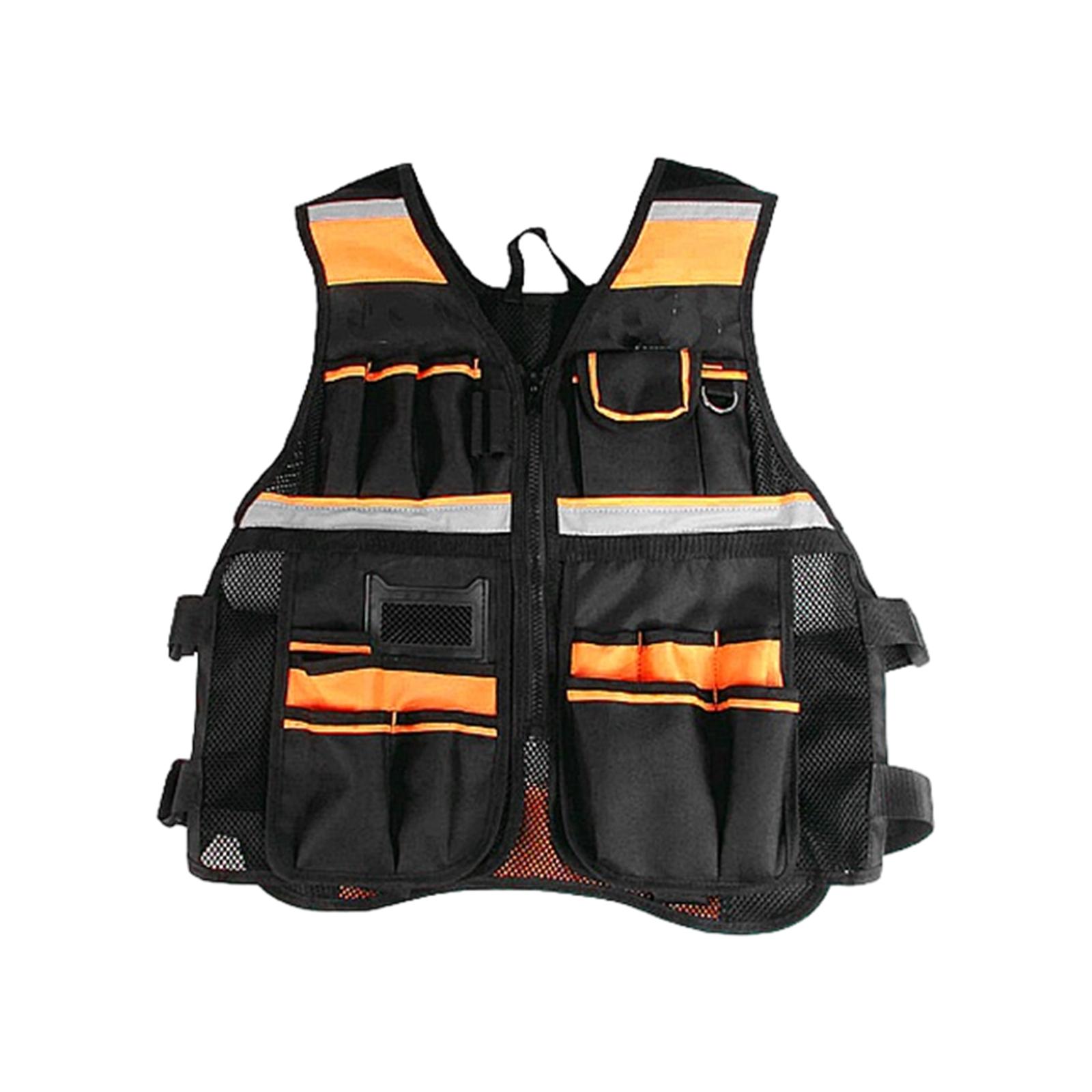 Tool Vest with Multi pockets Lightweight Electrician Utility Chest Pack