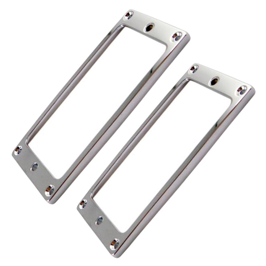 2x2 Pieces Metal Electric Guitar Pickup Flat Base Mounting Inside Frame 4x4mm