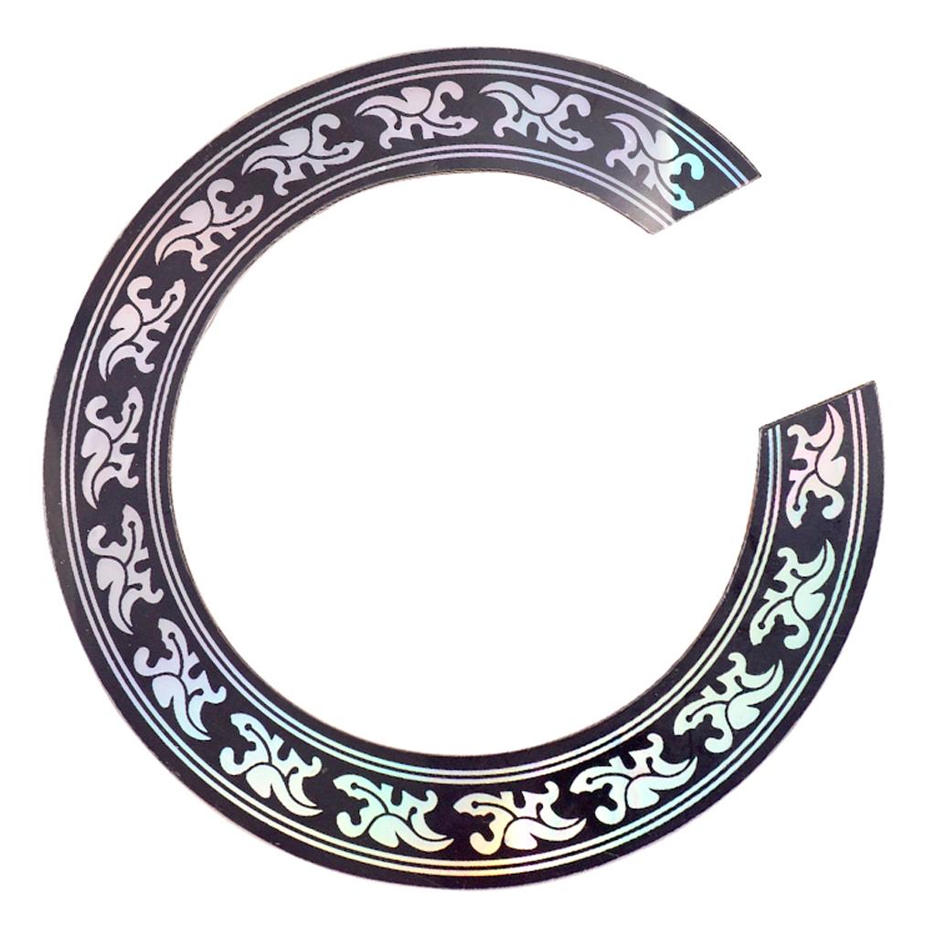 2 Pieces Sound Hole Decal Sticker for Acoustic Guitar Musical Instrument