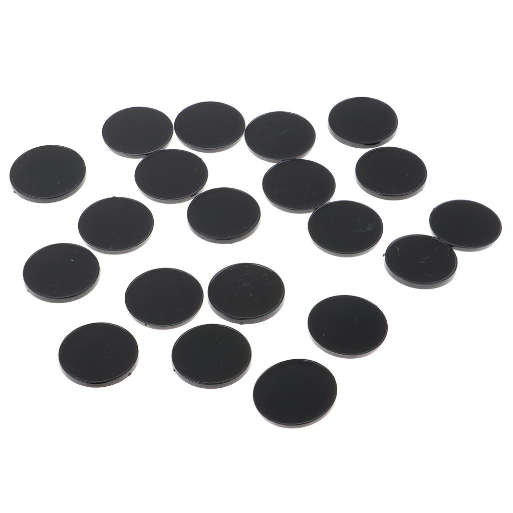 3x20pcs Plastic Round Base 22mm Miniature Display Stand RPG Wargames Accessory