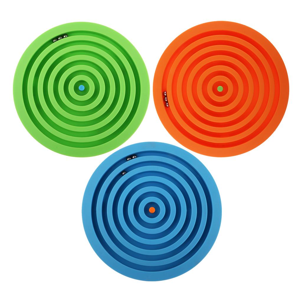 Hemisphere Marble Maze Gravity Ball Labyrinth Game for Kids Children Blue