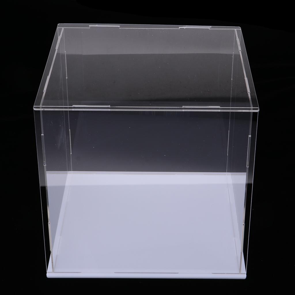 Clear Jewelry Acrylic Display Show Box Case Dustproof Stand Protection 25cm