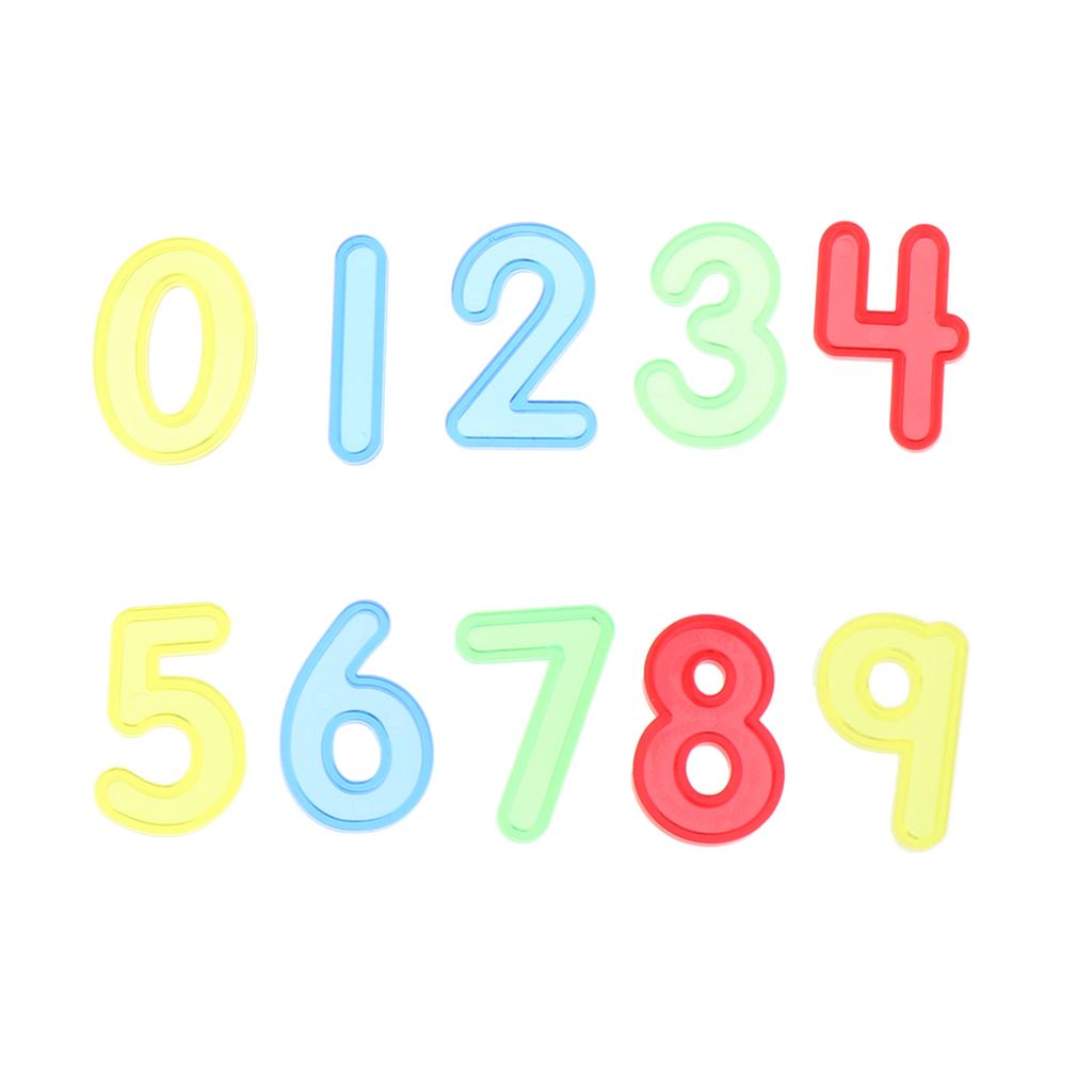 7.6cm Transparent Numbers 0-9 Mathematics Early Education Baby Numeral Toys