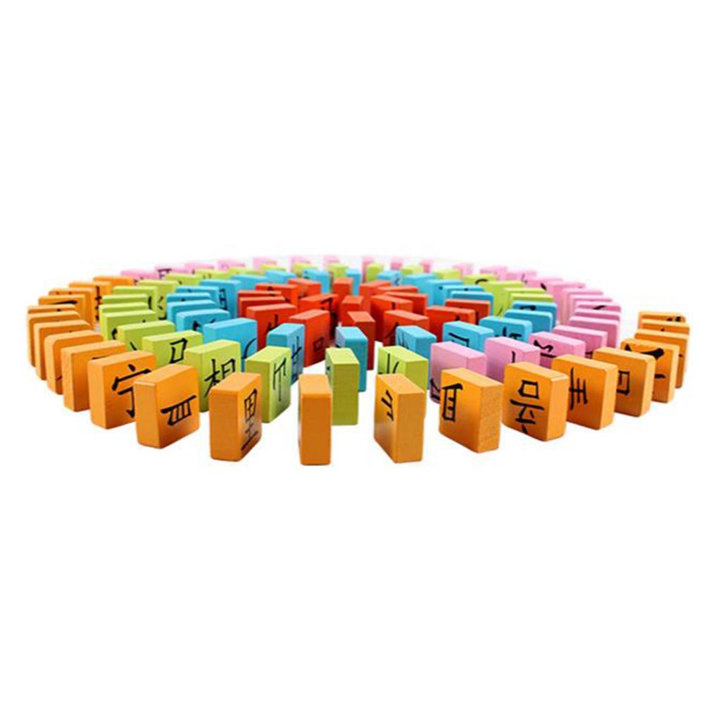 Building Block Toys Domino Bone Chess Wooden Enlightenment Early Education