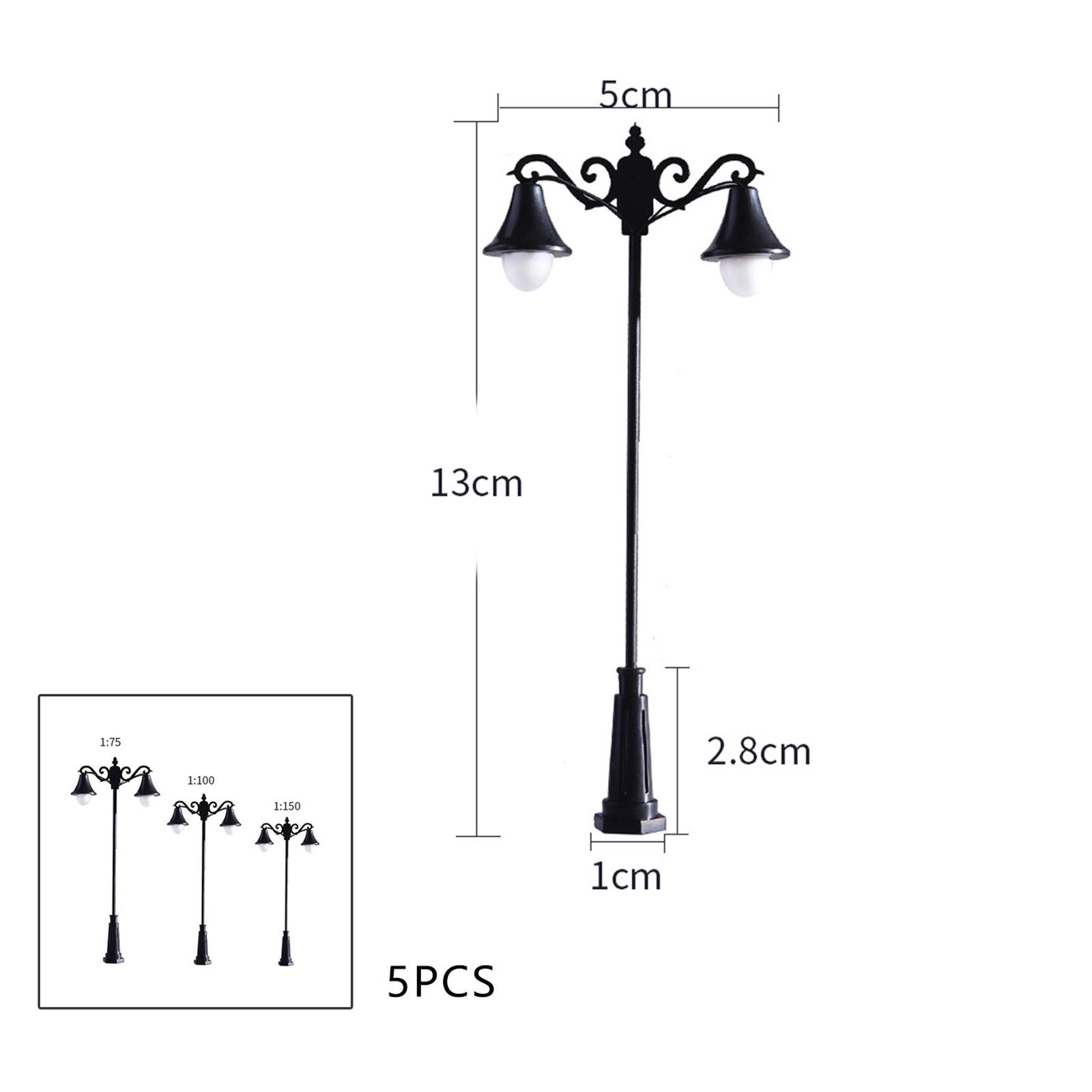 2x5PCS Miniature Landscape Street Lamp Road Light Bonsai Lighting Garden 1:75