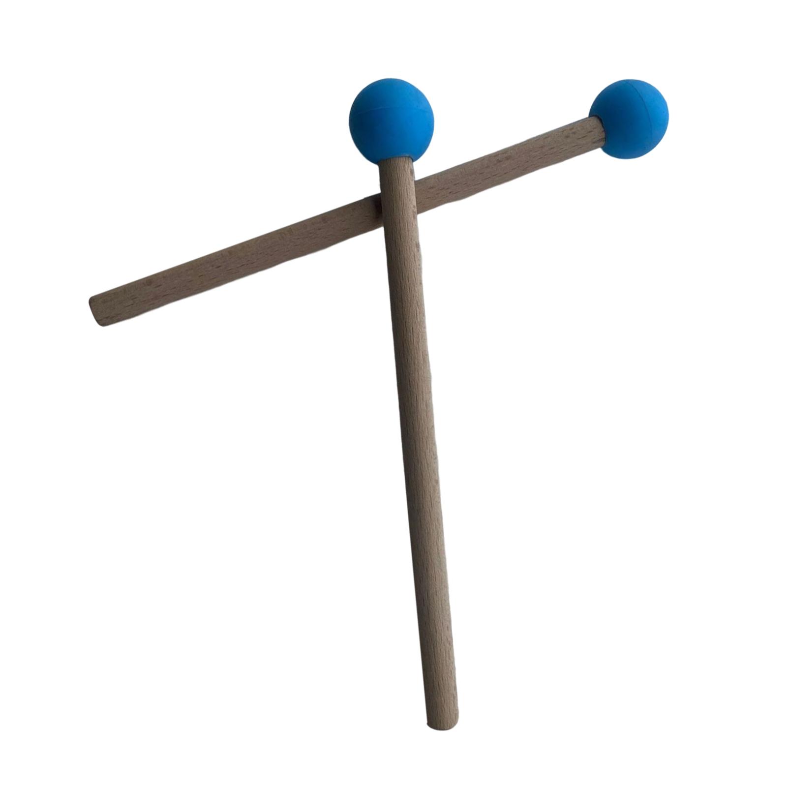 2 Pieces Glockenspiel Sticks Rubber Mallet for Drummers Practitioners Blue