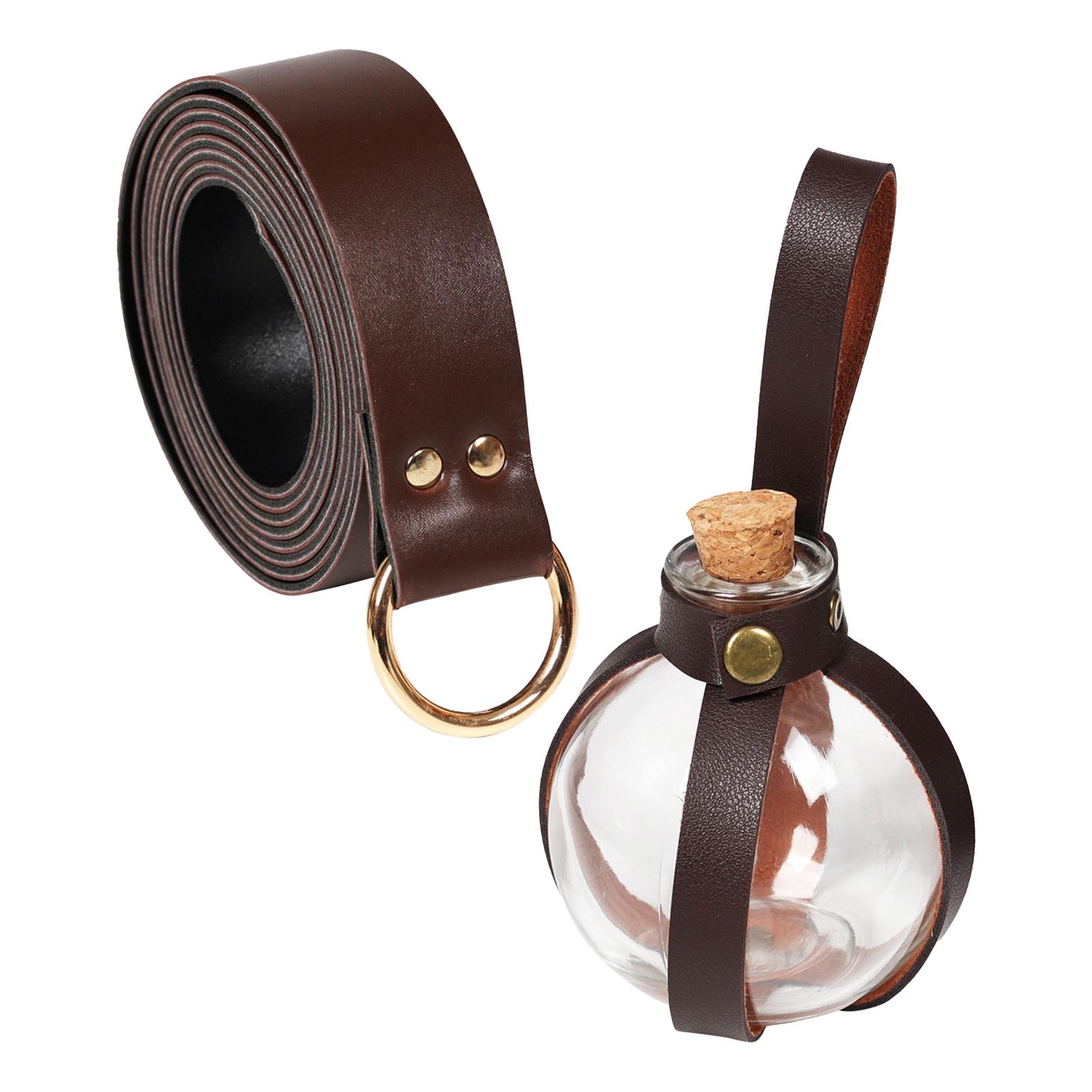 Viking Belt Medieval Accessories PU Leather PU Leather Medieval Belt brown