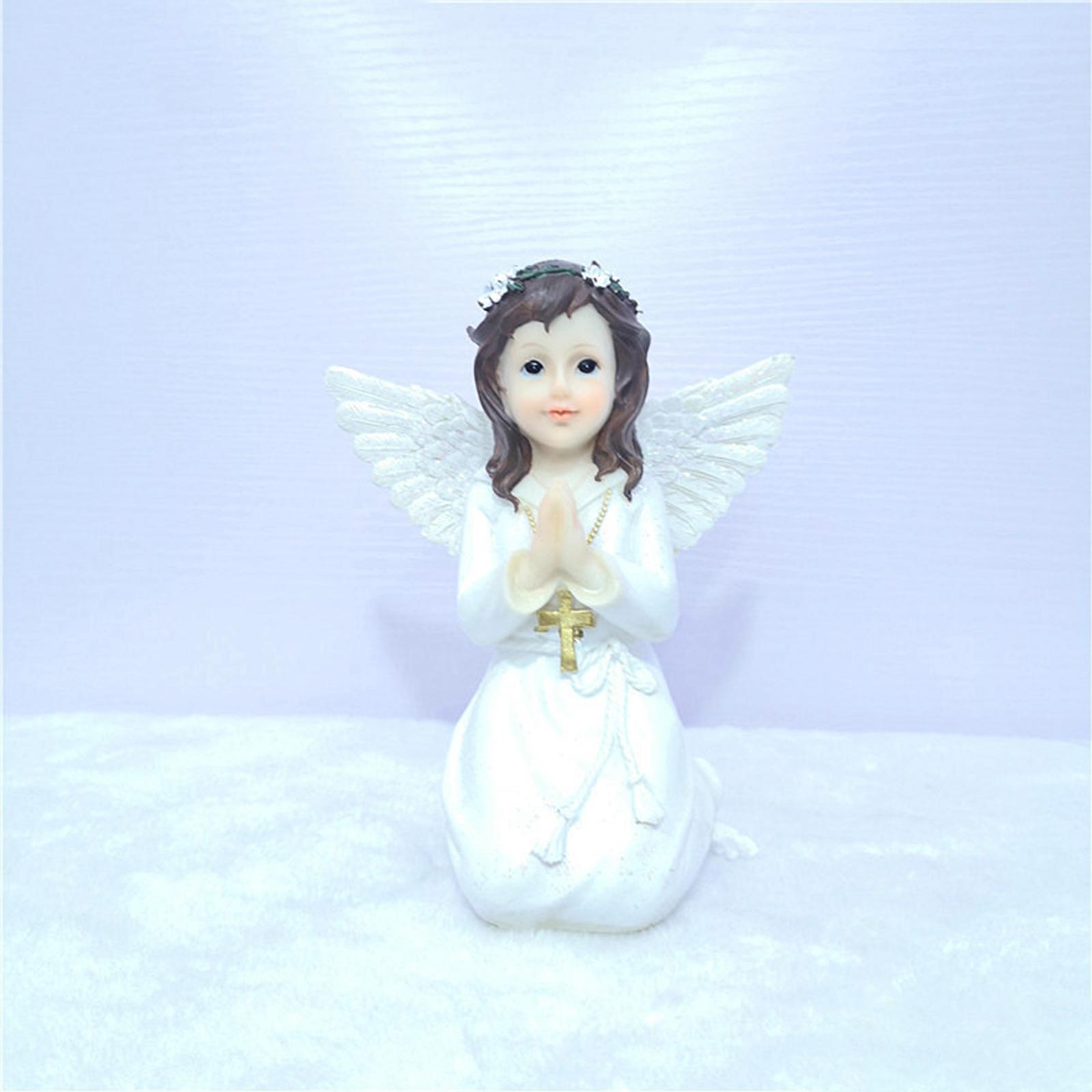 Religious Sculpture Religious Resin Jesus Angel Statue for Shelf Office Desk