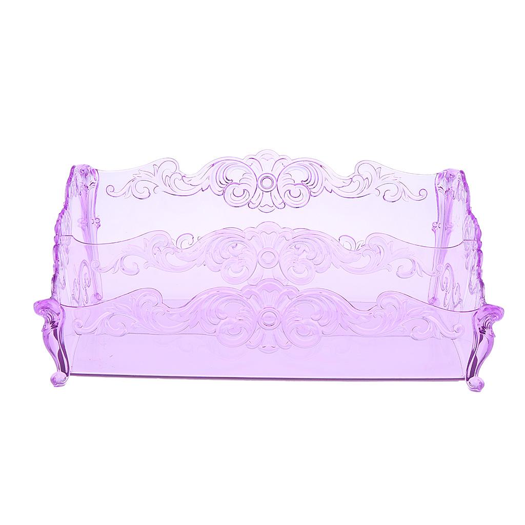 Pro Cosmetic Storage Makeup Holder Display Rack 2 Large Slots Purple