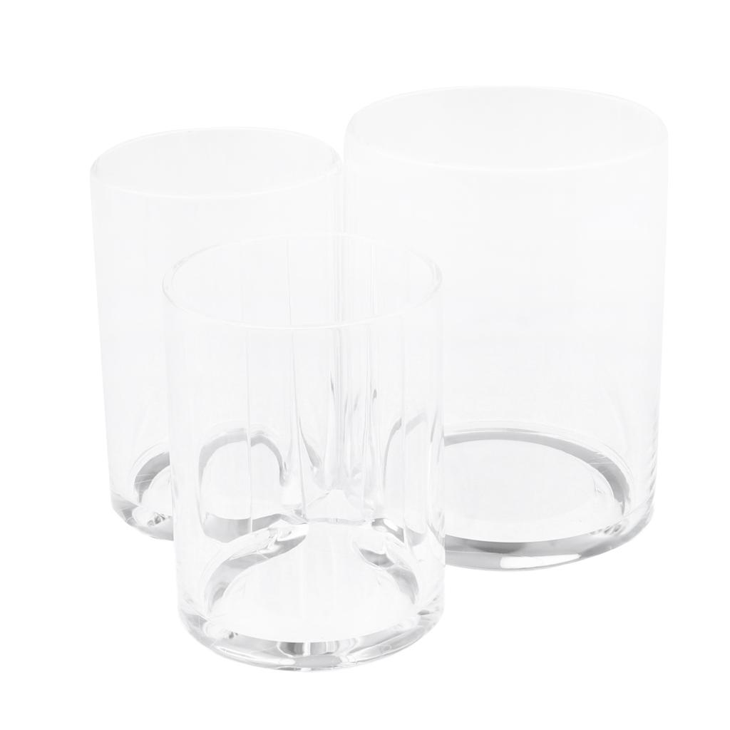 Clear Acrylic Brush Organizer Holder Cup Makeup Display 3 Space