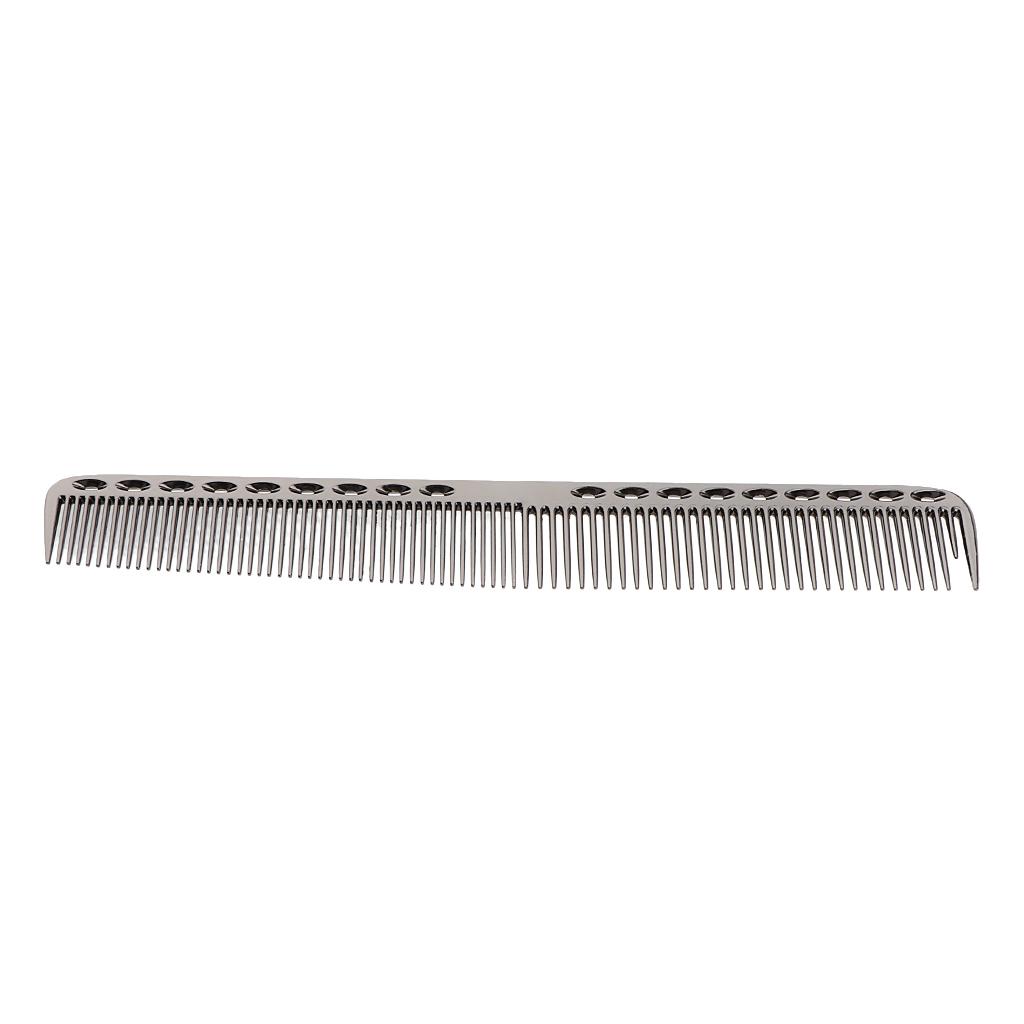 21.5cm 8.46" Pro Salon Hairdressing Aluminum Comb Anti Static  Gray