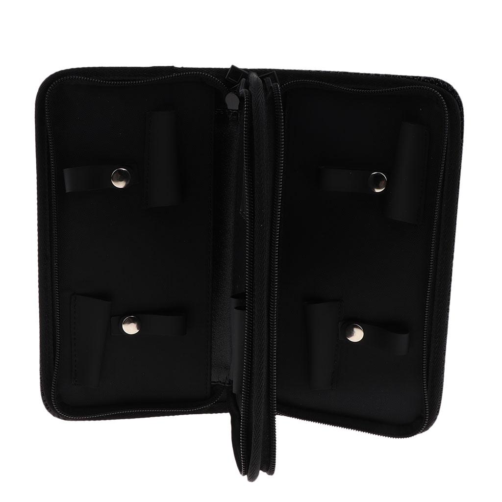 Leather Hair Scissors Shear Case Hairdressing Tool Pouch Bag Black
