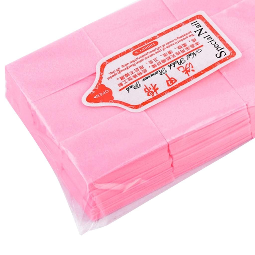 600X Disposable Nail Polish Remover Pad Manicure Nail Wipe Cotton Pad Pink