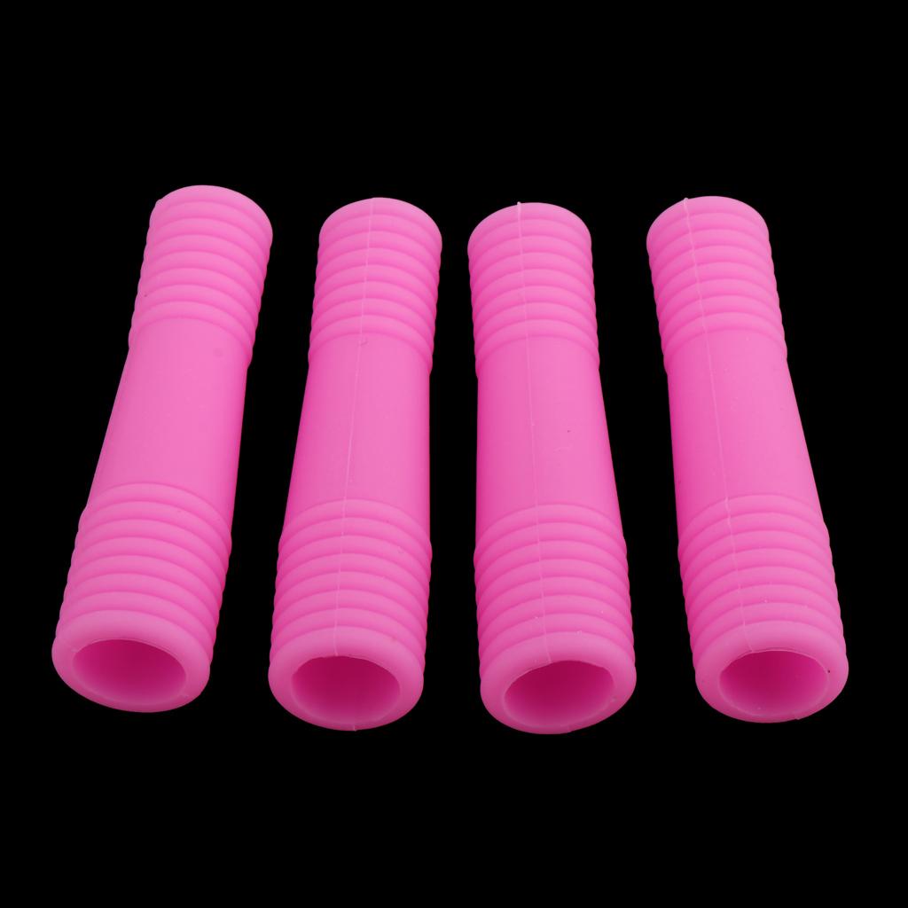 2 Pairs Silicone Cuticle Nipper Dead Skin Clipper Protective Cover Rose Red