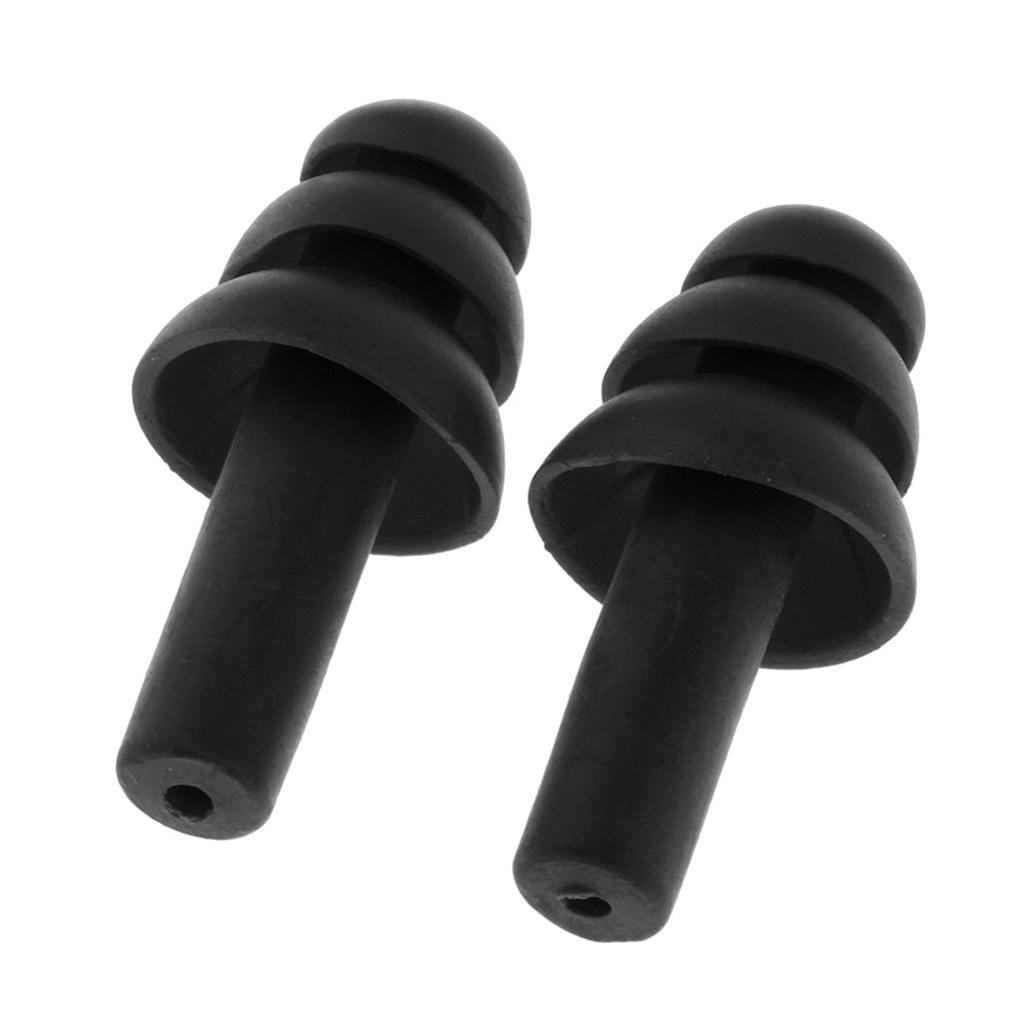 soft silicone earplugs Black