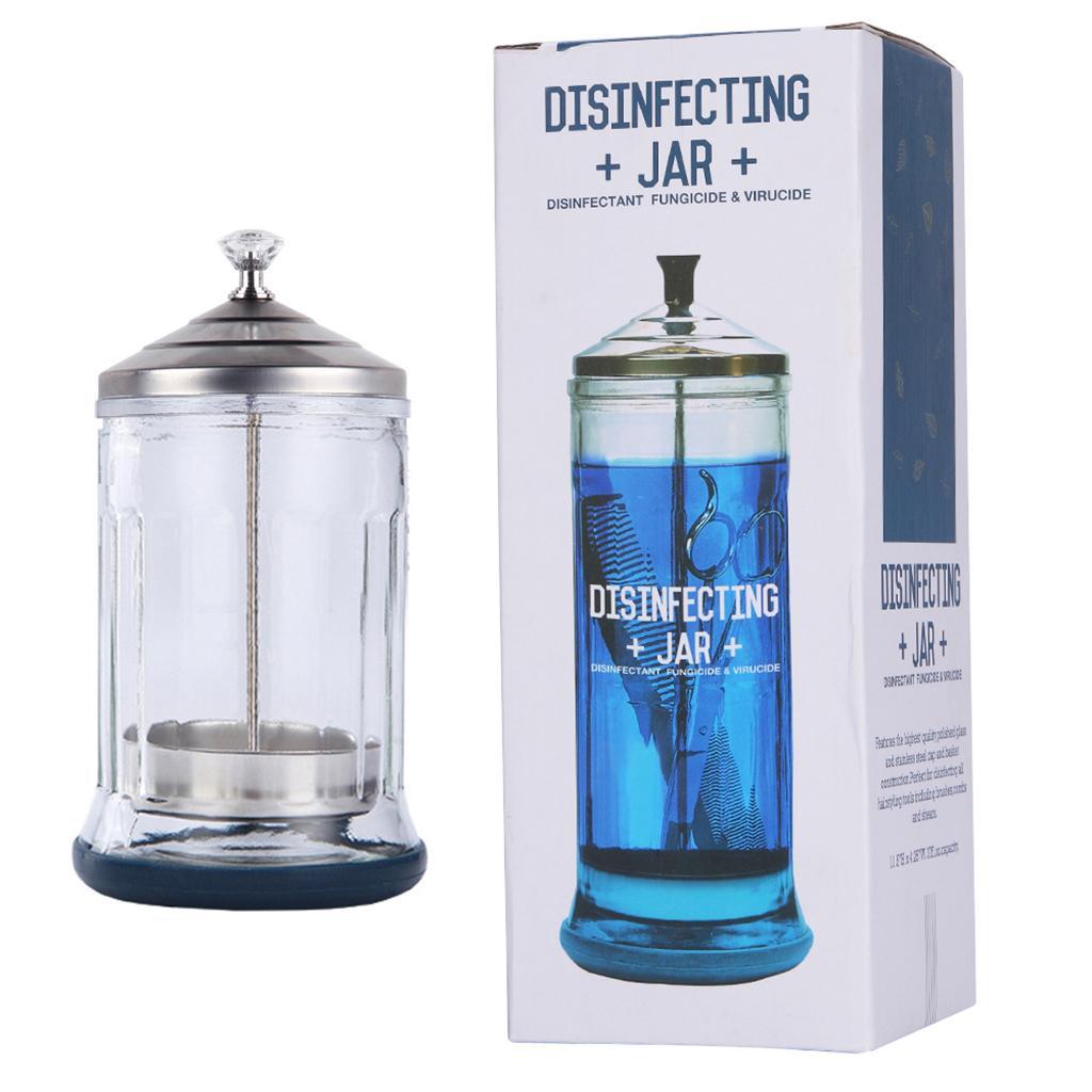 Salon Barber Disinfection Jar Container Sterilizer Jar Cup Bottle Small