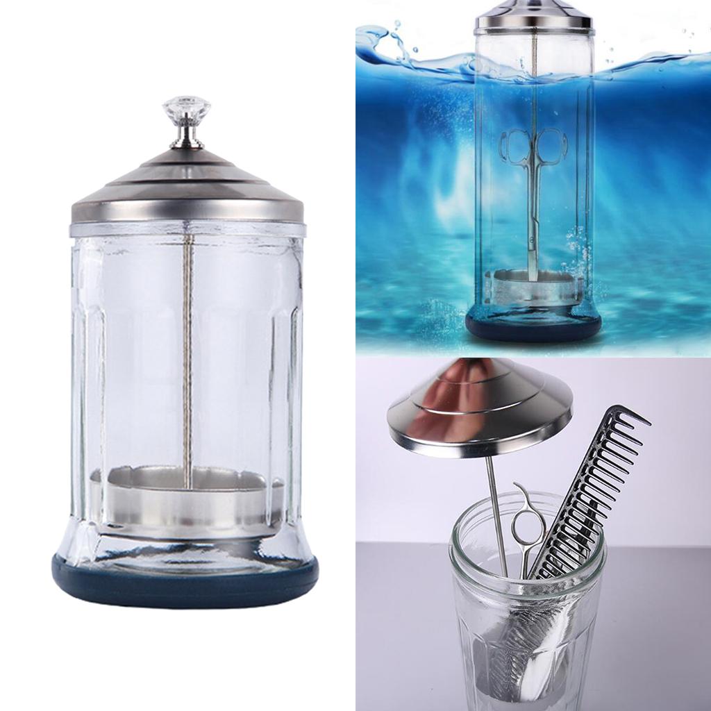 Disinfection Jar Container Sanitizer Jar Bottle for Barber Nipper Manicure