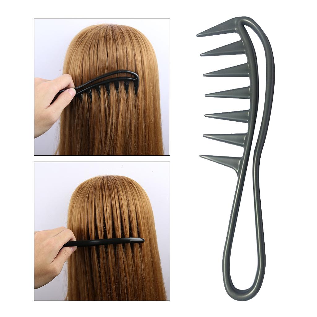 LARGE SALON HAIRDRESSING SHOWER COMB WIDE TOOTH DETANGLER WET HAIR BRUSH COMB
