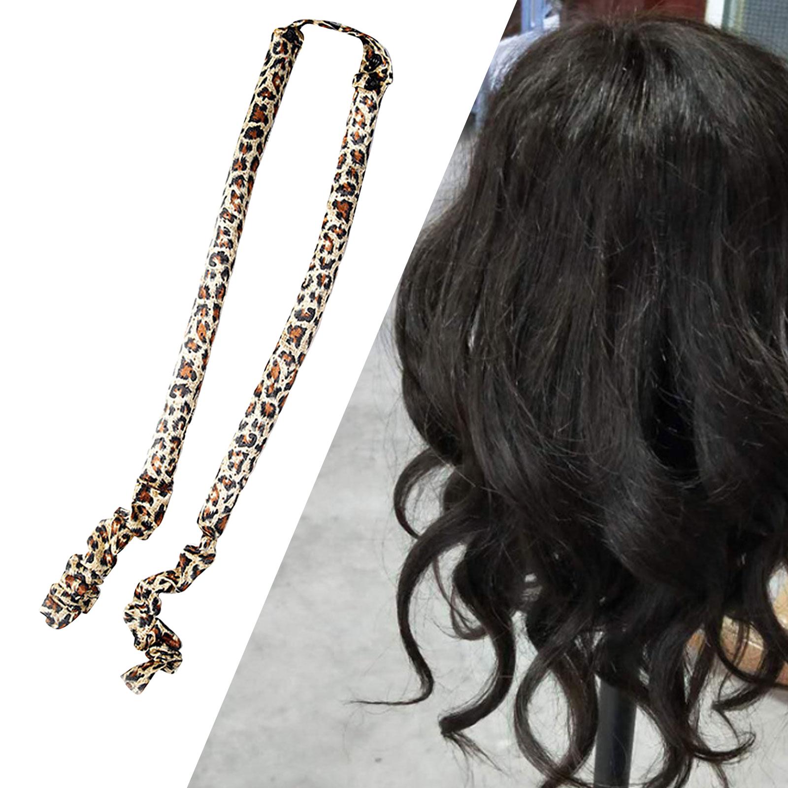 Heatless Hair Curlers Sleep In Overnight Soft Foam Hair Rollers Leopard