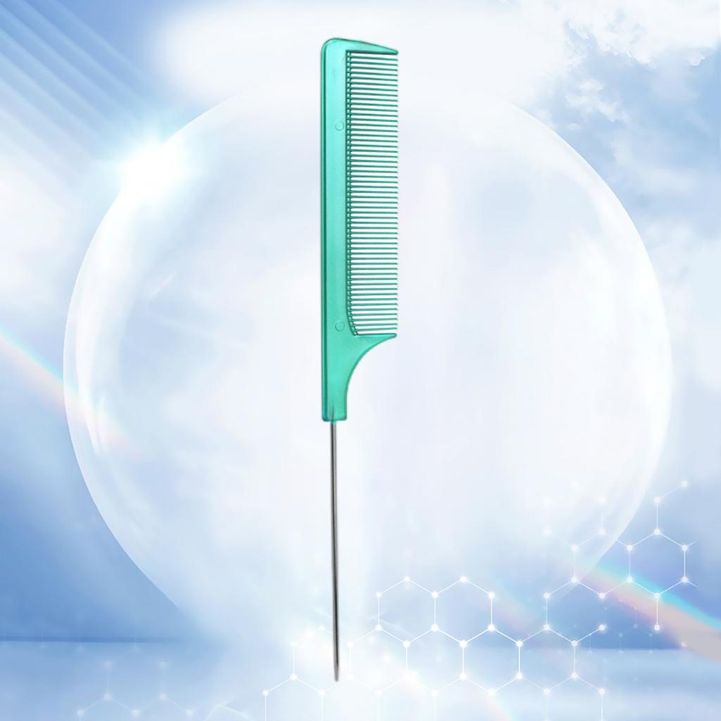 Stainless Steel Comb Combs Teasing Comb Adding Hair Hairstyle Pearl green