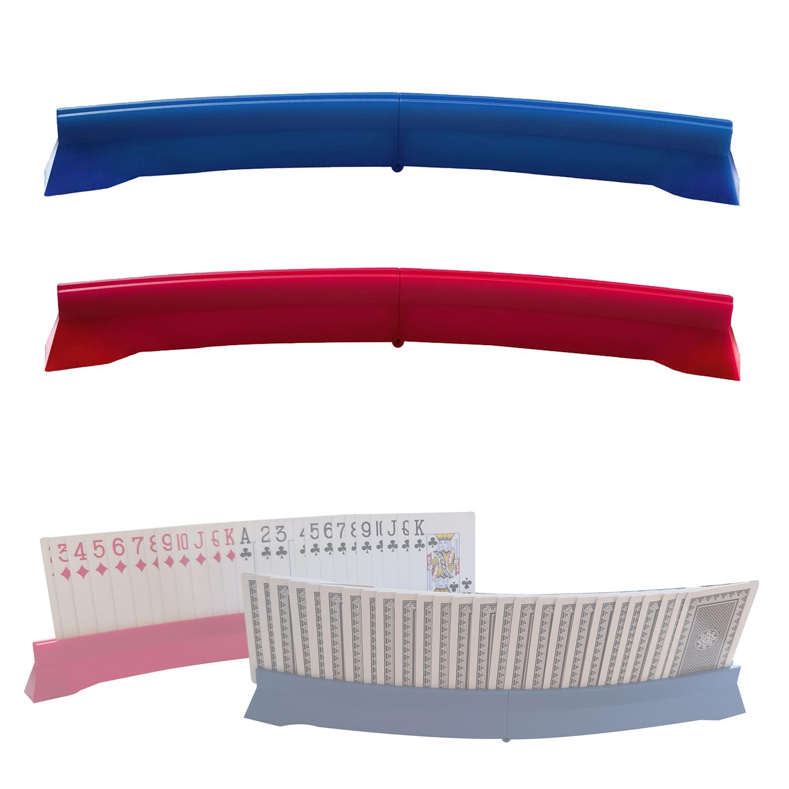 2 Pieces Poker Card Holder Hands Free Plastic Curved Children Card Games