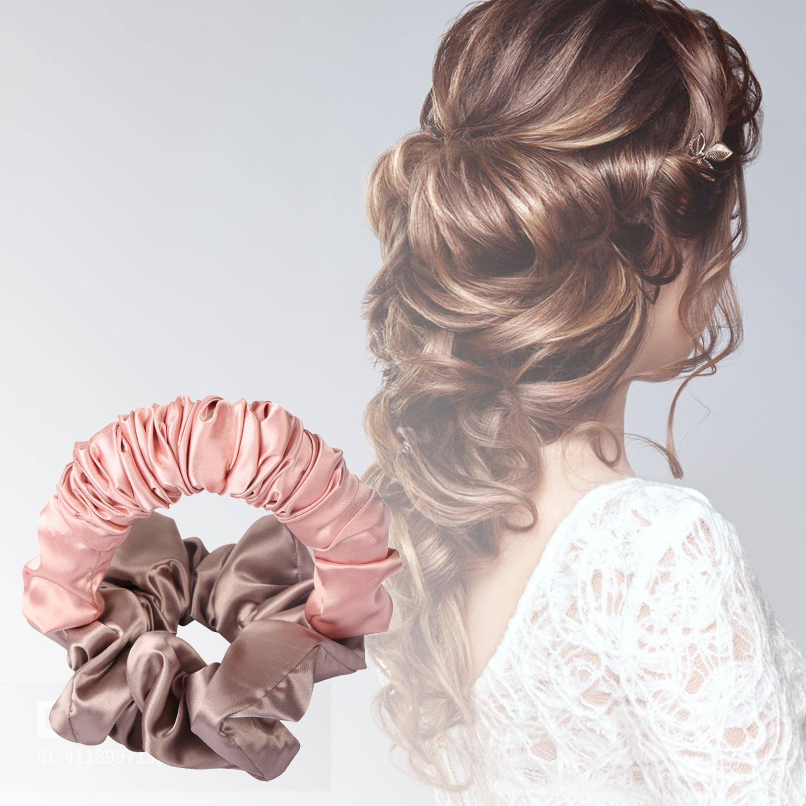 Comfortable Heatless Hair Curler Headband Long Hair DIY Hair Styling Pink