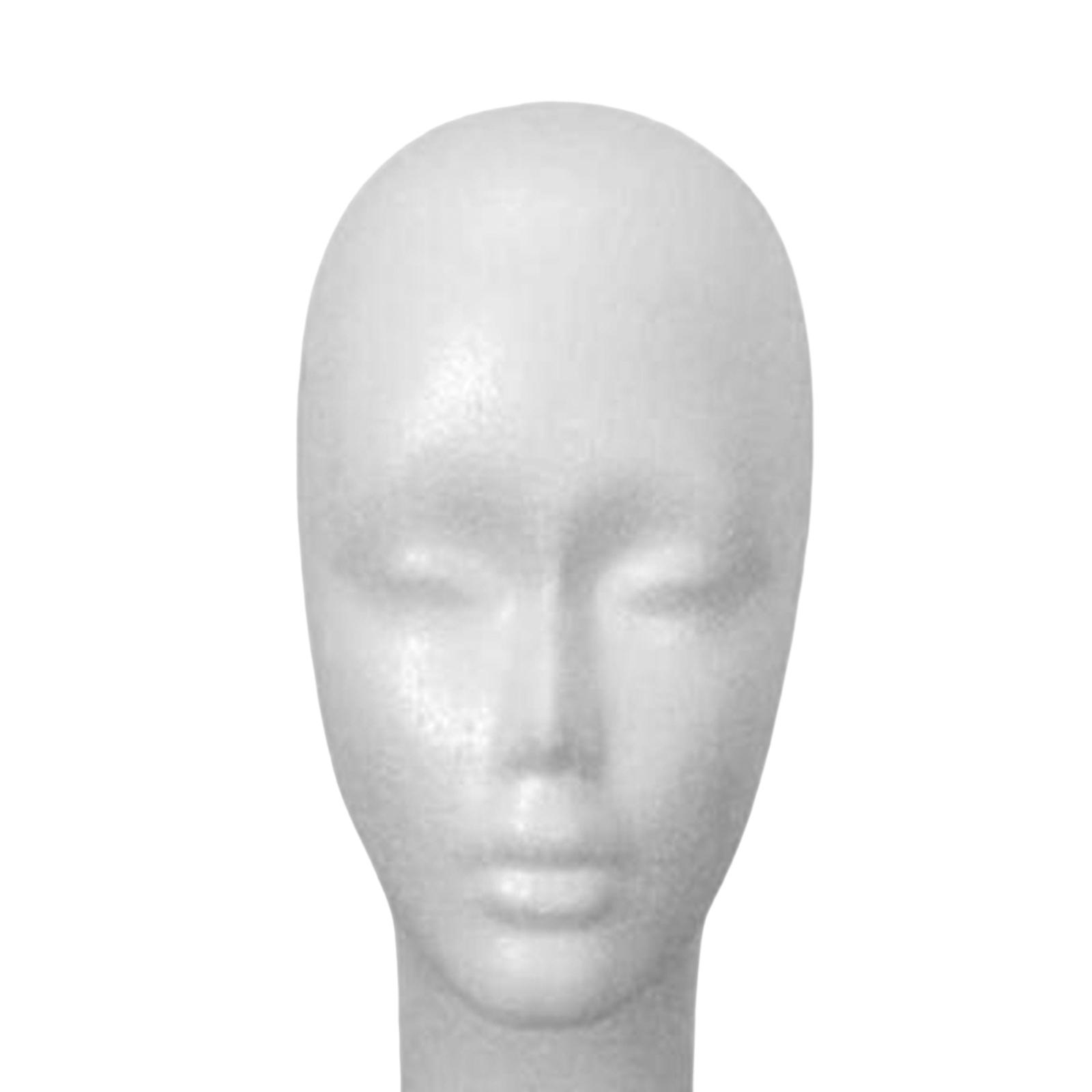 Female Foam Mannequin Head Model Hat Glasses Holder White Versatile Uses DIY