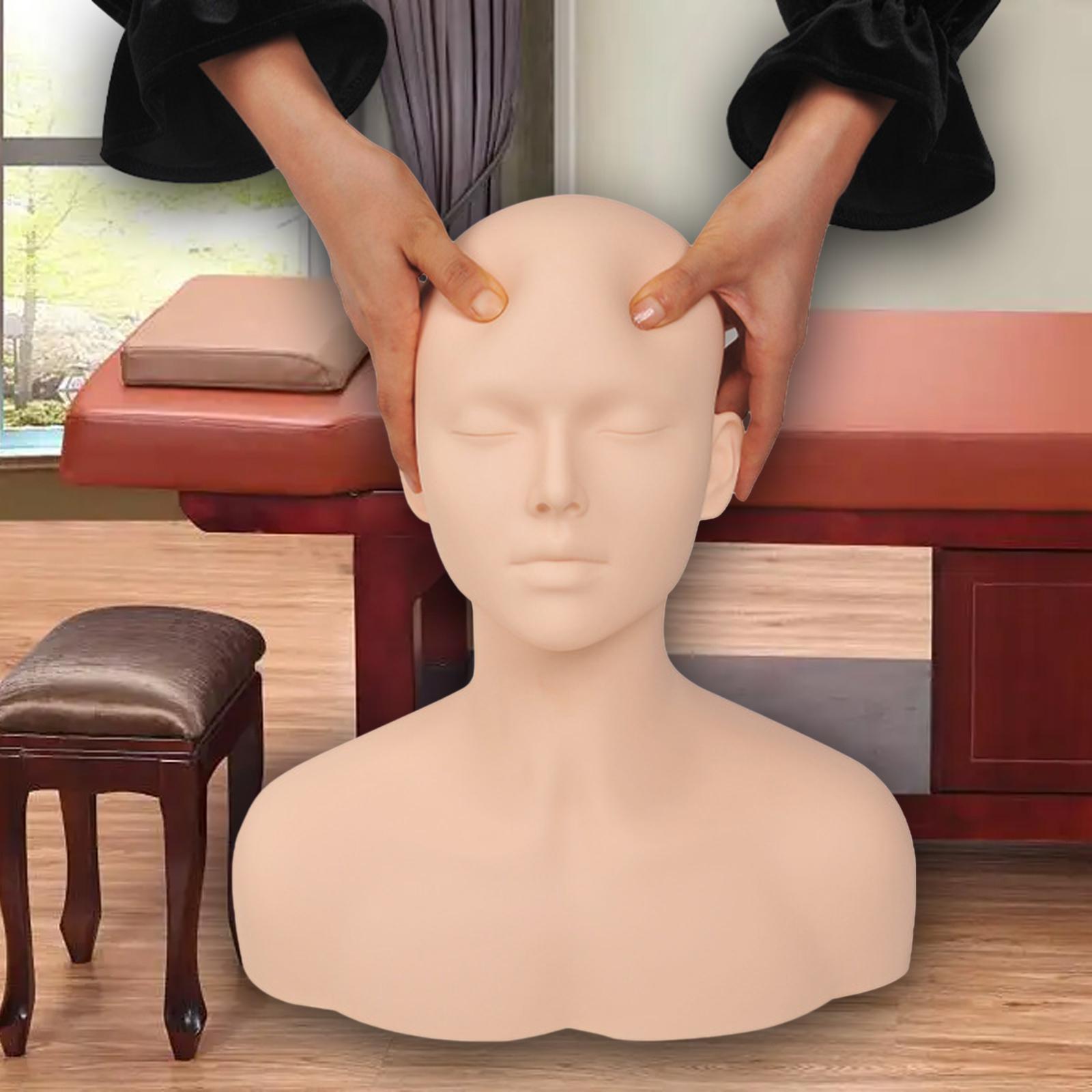 Practice Training Head Mannequin Shoulder Massage for Training Makeup Beauty