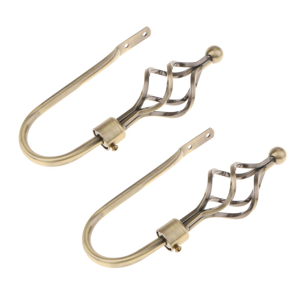 2PCS METAL CURTAIN TIE BACK HOOK HOLDBACK HOLD BACKS HOLDER MULTIPLE