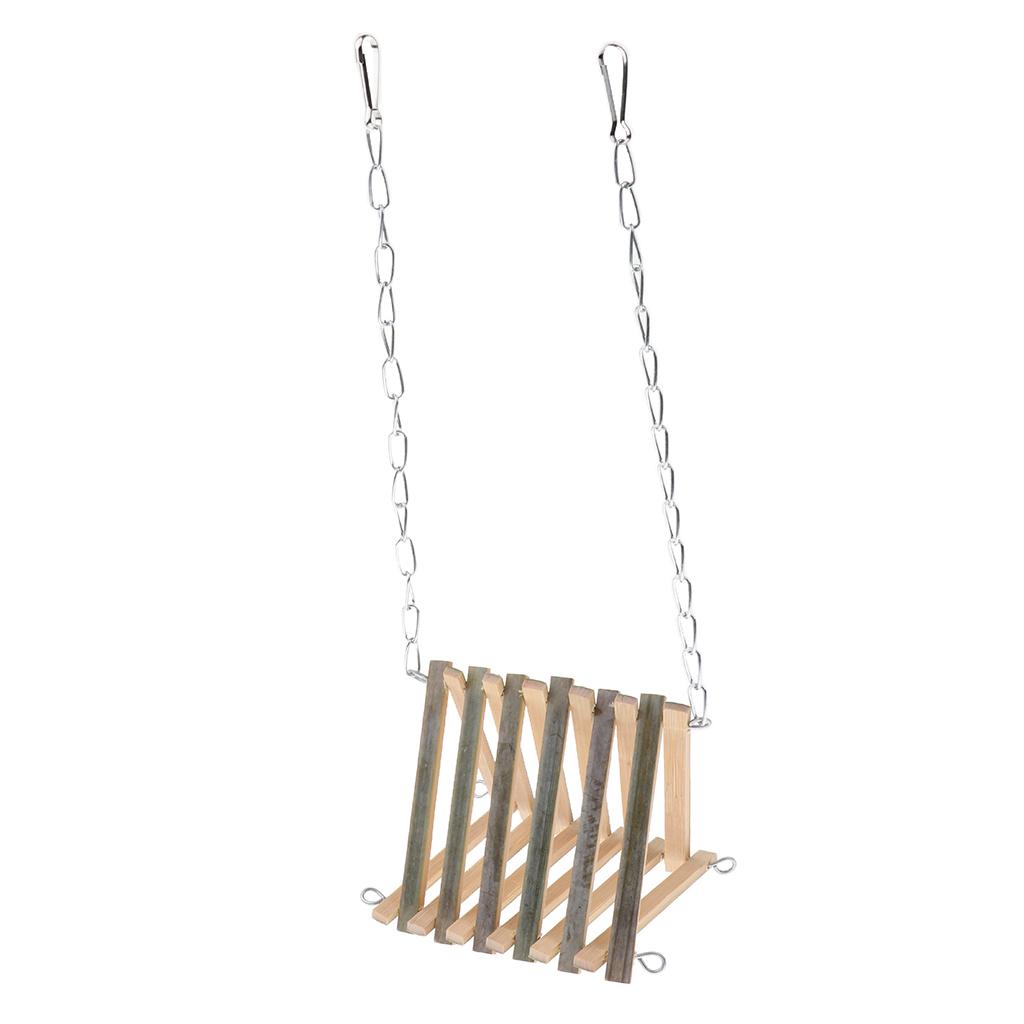 Parrot Bird Toy, Bamboo Climbing Biting Hammock Swing for Cockatiel Budgie