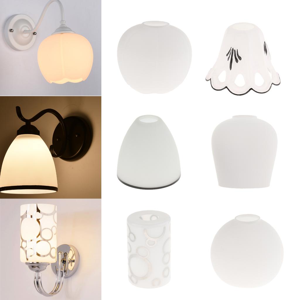 E27/E14 Frosted Glass Ceiling Fan Light Chandelier Wall Sconce Lamp Shades 