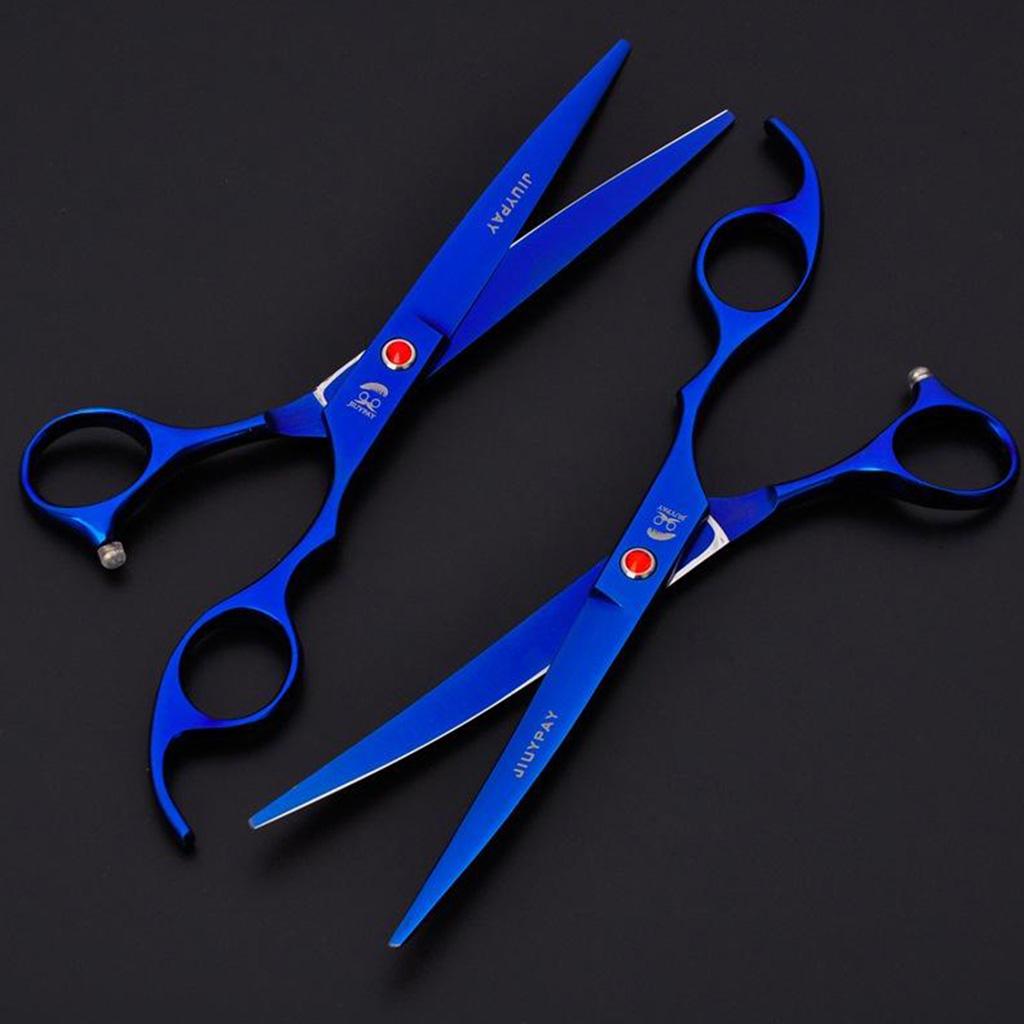 1Set 7" Professional Pet Dog Grooming Scissors Hair Grooming Tool Blue