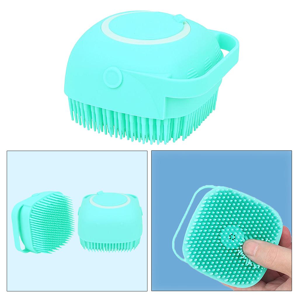 Soft Bath Body Scrubber 8x8cm Handy Massaging Brush Hair Wash Brushes Green