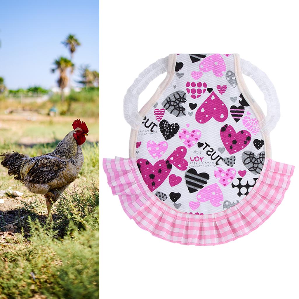 Chicken Saddles Hen Apron Feather Fixer Poultry Wing Back Protector Heart